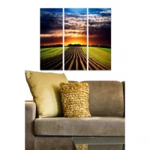 MDF77316460 Multicolor Decorative MDF Painting (3 Pieces)