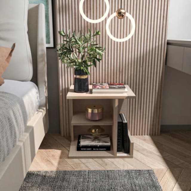 Decorotika Karamira Nightstand Cotton Beige