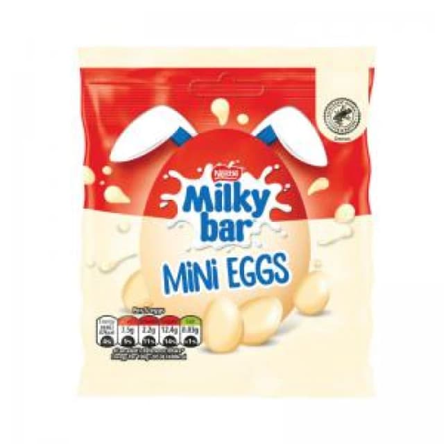 Nestle Milkybar Mini Eggs White Chocolate Sharing Bag 80g 12565384 NL44605