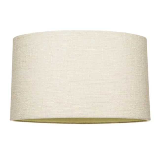 Happy Homewares Contemporary And Sleek Cream Linen Fabric Oval Lamp Shade 60W Maximum
