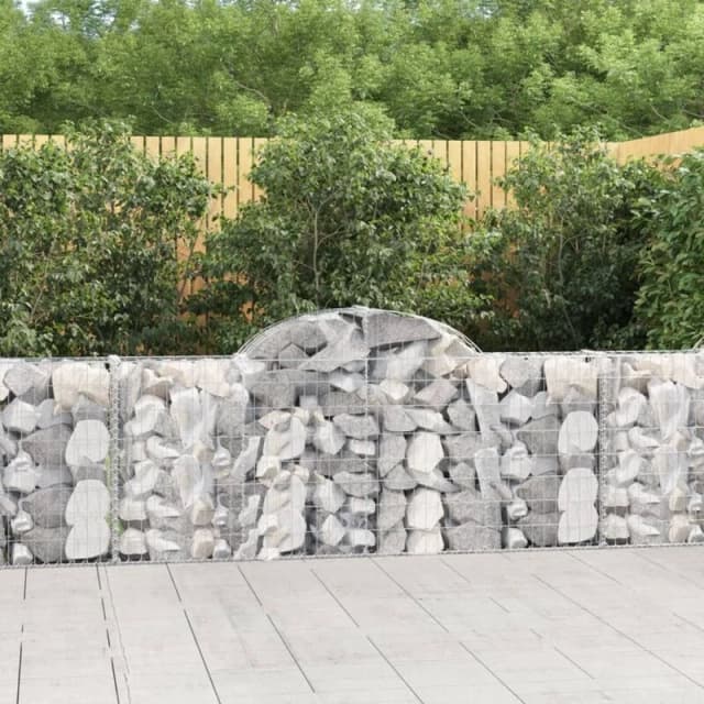 VIDAXL Vidaxl - Arched Gabion Baskets 2 pcs 200x30x80/100cm Galvanised Iron 8720845566722