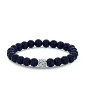 Jon Richard Navy Pearl Stretch Bracelet