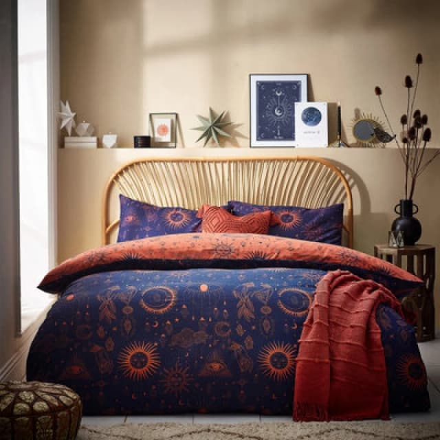 Furn Furn Constellation Celestial Reversible Duvet Cover Set Size: Double Multi Double Unisex 5025532714077