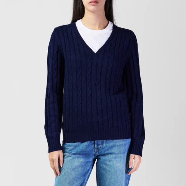 SoulCal V Neck Knit Jumper Womens - Blue Blue 8