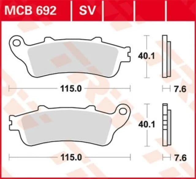 TRW Lucas Brake pad MCB692