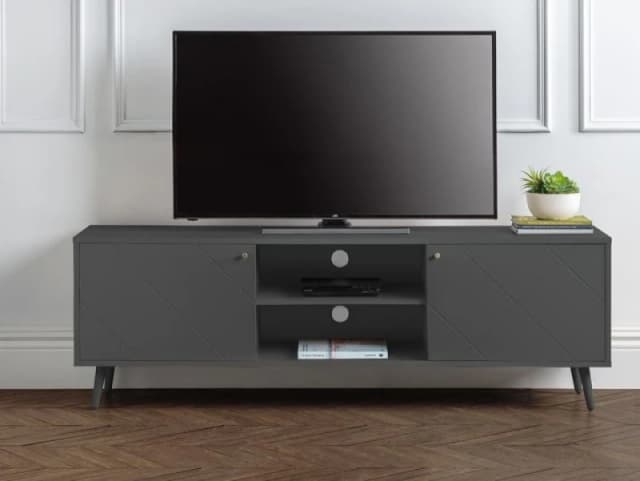 Julian Bowen Moritz Grey 2 Door TV Cabinet