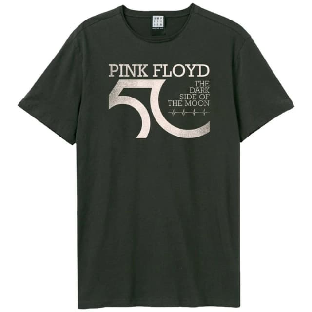 Amplified Amplified Men The Dark Side Of The Moon Pink Floyd T-Shirt in Charcoal Size: Small Charcoal S Male 5063470408160