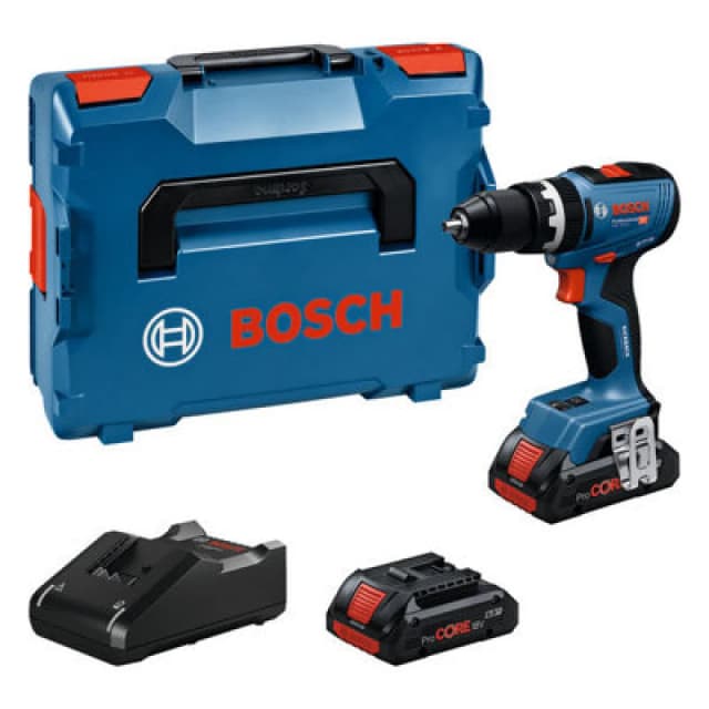 Bosch GSB 18V-65 18v Cordless Brushless Combi Drill 06019N3376 Batteries: 2 x 4ah Li-ion ProCore