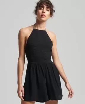 Superdry Vintage Smocked Halter Neck Playsuit