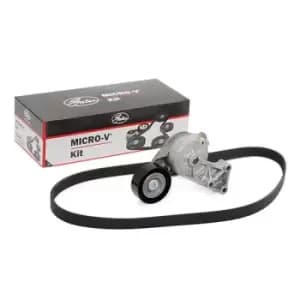 GATES V-ribbed belt set VW,AUDI,SKODA K036PK1123 Serpentine belt kit,Auxiliary belt kit,Poly V-belt kit,V-ribbed belt kit