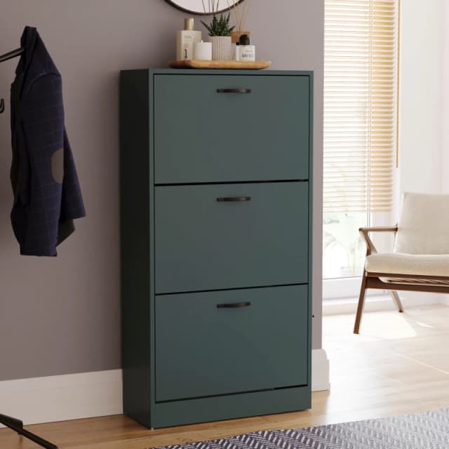 Lassic Vida Designs 3 Drawer Shoe Cabinet Jasper Green unisex 3 Drawer