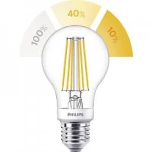 Philips Lighting LED (monochrome) EEC A+ (A++ - E) E27 Arbitrary 7.5 W = 60 W Warm white (Ø x L) 60 mm x 112mm SceneSwitch , Filament