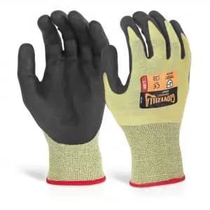Beeswift Glovezilla Nitrile Palm Coated Glove Yellow M Pair GZ06YM