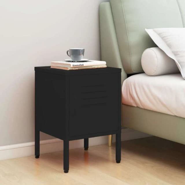 VIDAXL Nightstand Black 35x35x51cm Steel Vidaxl 8720286565261