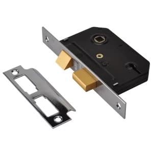 Union ES-SL Essentials 3 Lever Mortice Sashlock Chrome 65mm 2.5" Visi