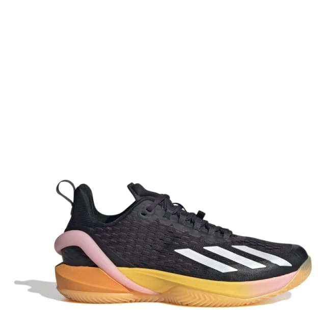 adidas Adizero Cybersonic Clay Tennis Shoes Womens Blk/Met/Sprk female 4 (36.7)