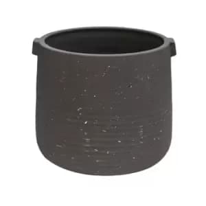 Aurora Terrazzo Handle Planter Slate, H21cm x D22cm