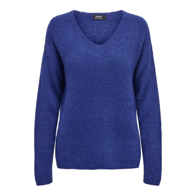 Only Womens v-neck sweater Only Camilla Bleu Female M