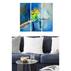 MDF18370641 Multicolor Decorative MDF Painting (3 Pieces)