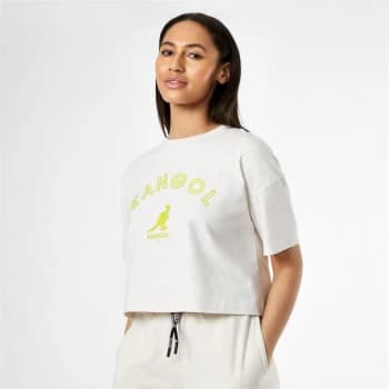 Kangol Logo Boxy T-Shirt - Oatmeal