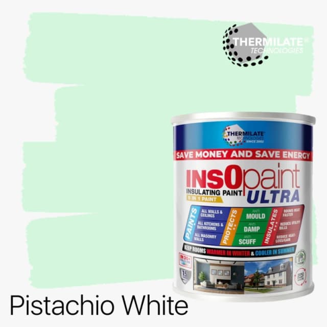 THERMILATE TECHNOLOGIES InsOpaint ULTRA - 9 IN 1 Interior & Exterior Paint - 1L in Pistachio White Pistachio White Unisex 1L