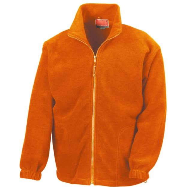 Result Result Men Full Zip Active Fleece Anti Pilling Jacket in Orange Size: X-Small Orange XS Male 5055747560435