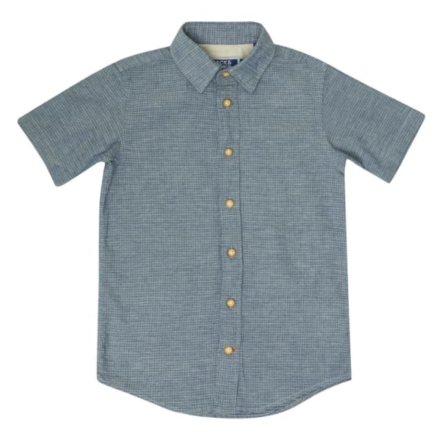 Jack and Jones Habel Shirt Oxford Shirt - Long Sleeve 7-8 Blue 31454118175