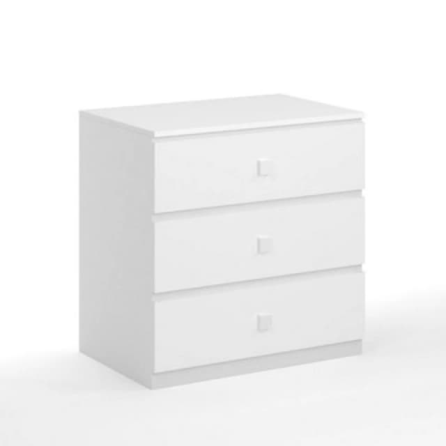 Kudl 3 Drawer White COA3D03W