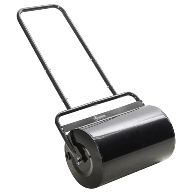 Outsunny Combination Push Lawn Roller w/ 38L Sand or Water Garden Black 845-343BK