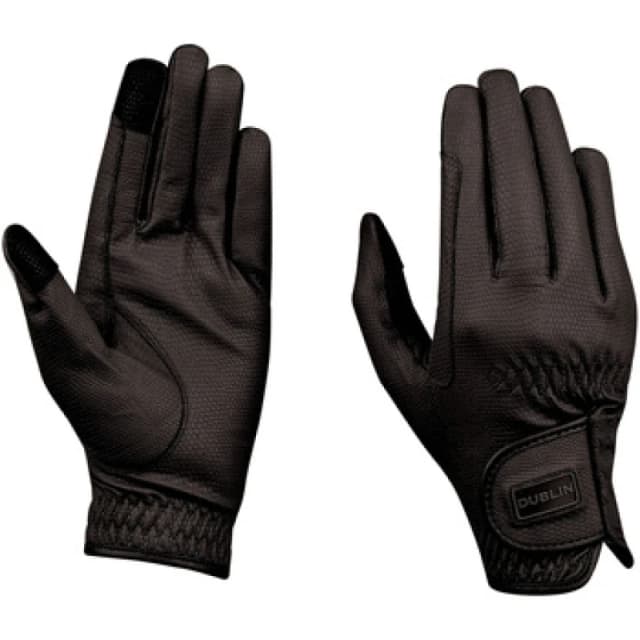 Dublin Dublin Men Touch Screen Everyday Riding Gloves in Black Size: Small Black S Male 5063300787359