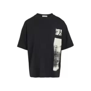 Calvin Klein Jeans Glitched Monogram T-Shirt - Black