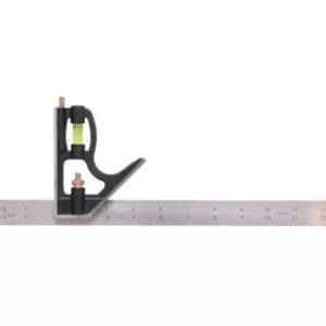 Kennedy 12" Diecast Combination Square & Rule - Black Silver