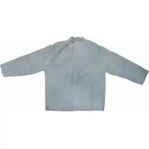 Grey Chrome Leather Welder's Jacket - XL - Grey - Kennedy