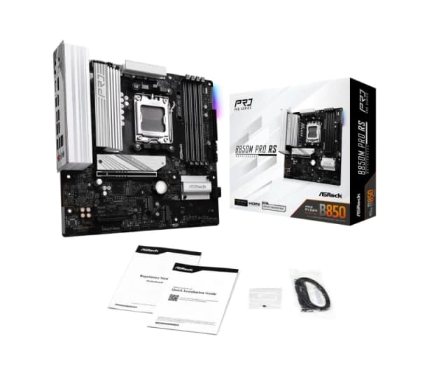 ASRock B850M Pro RS AMD Ryzen AM5 DDR5 mATX Motherboard - 90-MXBR6-A0UAYZ