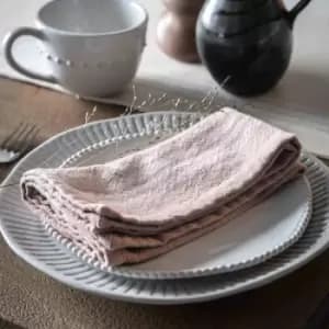 Crossland Grove Stripe Napkin Blush 450X450Mm, Pack Of 4