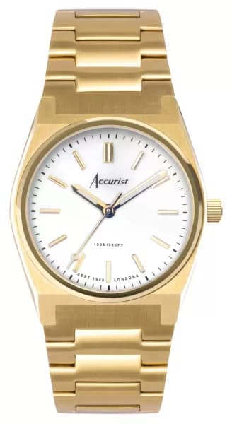Accurist 70018 Origin Womens White Dial Gold PVD Steel Watch