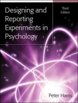 Designing and Reporting Experiments in Psychology by Peter Harris Paperback