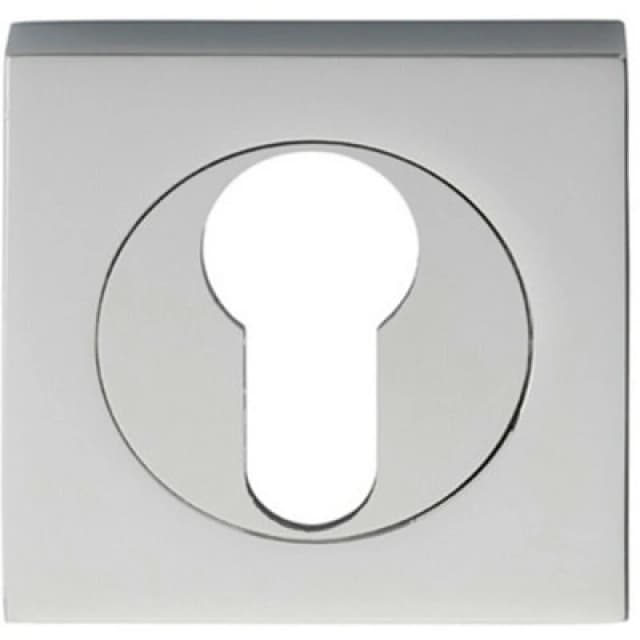 Loops Square Euro Profile Escutcheon 52 x 52mm Concealed Fix Polished Chrome Multi unisex