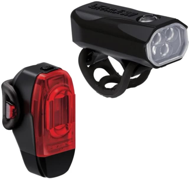 Lezyne KTV Drive Pro 300+ and KTV Drive+ Front and Rear Light Set PAIR Black - Cycles UK