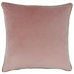 Meridian Velvet Cushion Blush/Gold