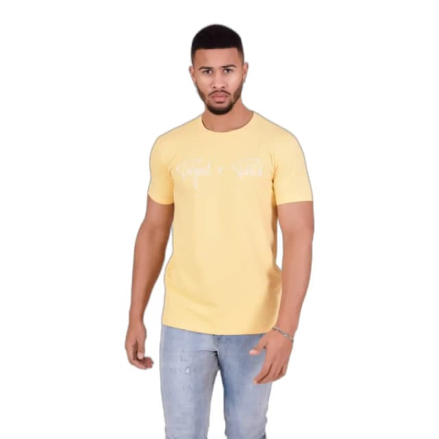 Project X Paris T-Shirt Project X Paris Logo basic broderie Jaune Male S