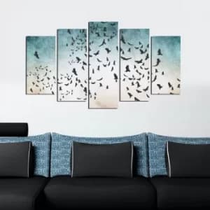 5MF-54 Multicolor Decorative MDF Painting (5 Pieces)