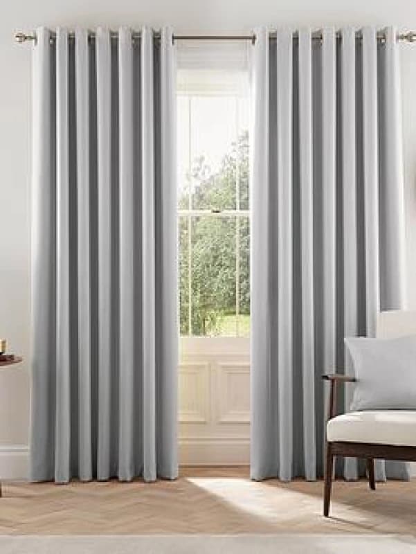 Helena Springfield Helena Springfield Eden Blue Lined Eyelet Curtains 168 x 183cm Blue