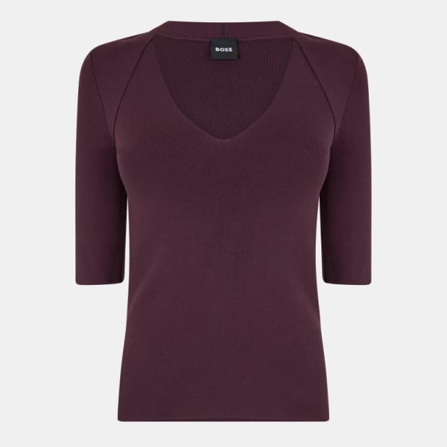 Boss Womens Fezanin Bodycon Dress Open Red female 8 (S)