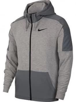 Nike Plus Dry Fleece Full Zip Hoody, Dark Grey, Size S, Men
