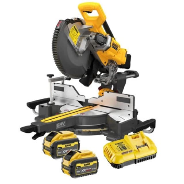 DEWALT DCS781 54v XR FLEXVOLT Cordless Sliding Mitre Saw 305mm DCS781X2 Batteries: 2 x 9ah Li-ion