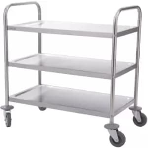 Stainless Steel 3 Tier Clearing Trolley Small - F993 - Vogue