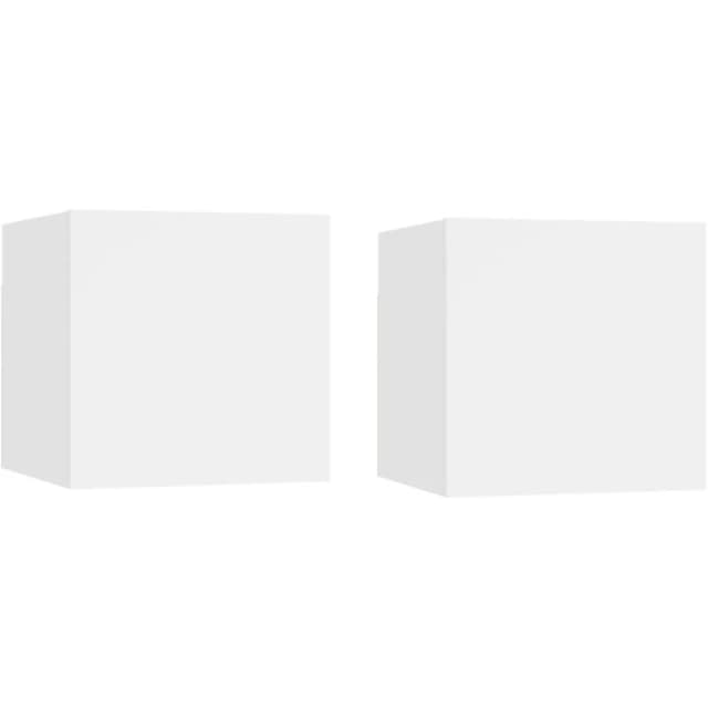 VIDAXL Bedside Cabinets 2 pcs White 30.5x30x30cm Engineered Wood Vidaxl 8720286579688