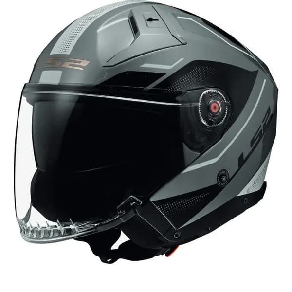 LS2 OF603 Infinity II Veyron Glossy Grey White 06 Jet Helmet Size S