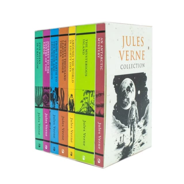 Jules Verne 7 Book Set Journey To The Centre Of The Earth Around The World In Eighty Days The Mysterious Island Jules Verne Books
